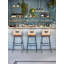 Upholstered Stool with Metal Frame-1077134009-1077134008