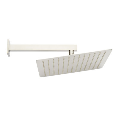 18" Modern Square Rainfall Shower Head with Wall-Mount Shower Arm 2.5 GPM