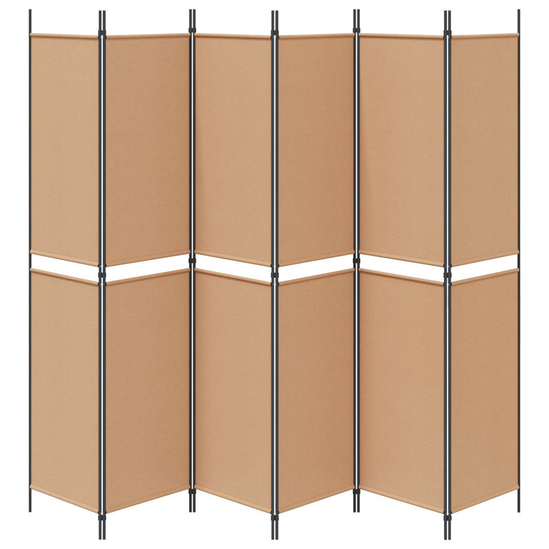 300 cm W x 220 cm H 6 - Panel Steel Folding Room Divider