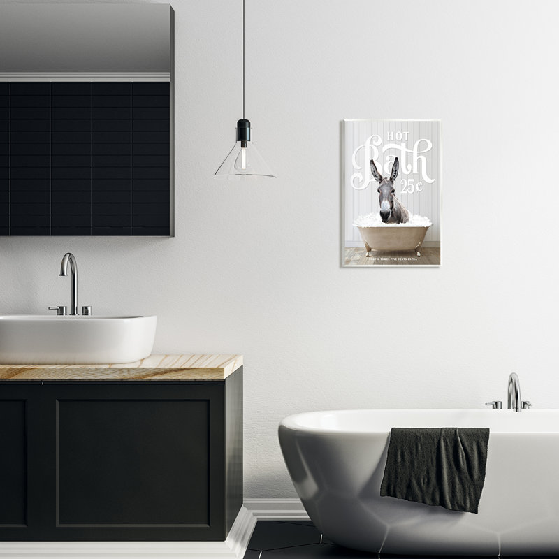 Âne de salle de bain rétro, H 19 po x l 13 po x P 0,5 po
