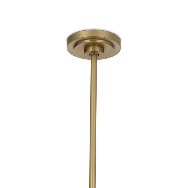 Luminaire suspendu simple Artemis (verre), Champagne, Laiton naturel