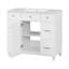 Meuble-lavabo de 36 po avec lavabo en céramique, cadre en bois massif blanc, portes à fermeture en douceur, tablettes réglables, 3 tiroirs, y compris un tiroir à double profondeur pour le rangement du sèche-cheveux (ancien numéro de référence: SV000003AAW-2)