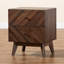 Table de chevet 2 tiroirs Cole-Zachary en brun