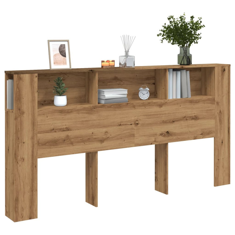 17 Stories Headboard Cabinet Engineered Wood, Artisan Oak, 100 x 200cm