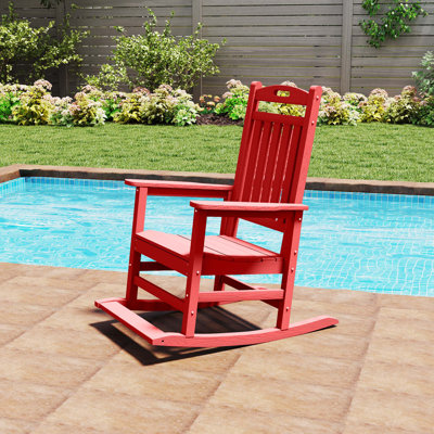 Chaise berçante d'extérieur surdimensionnée en PEHD avec pied de lit
