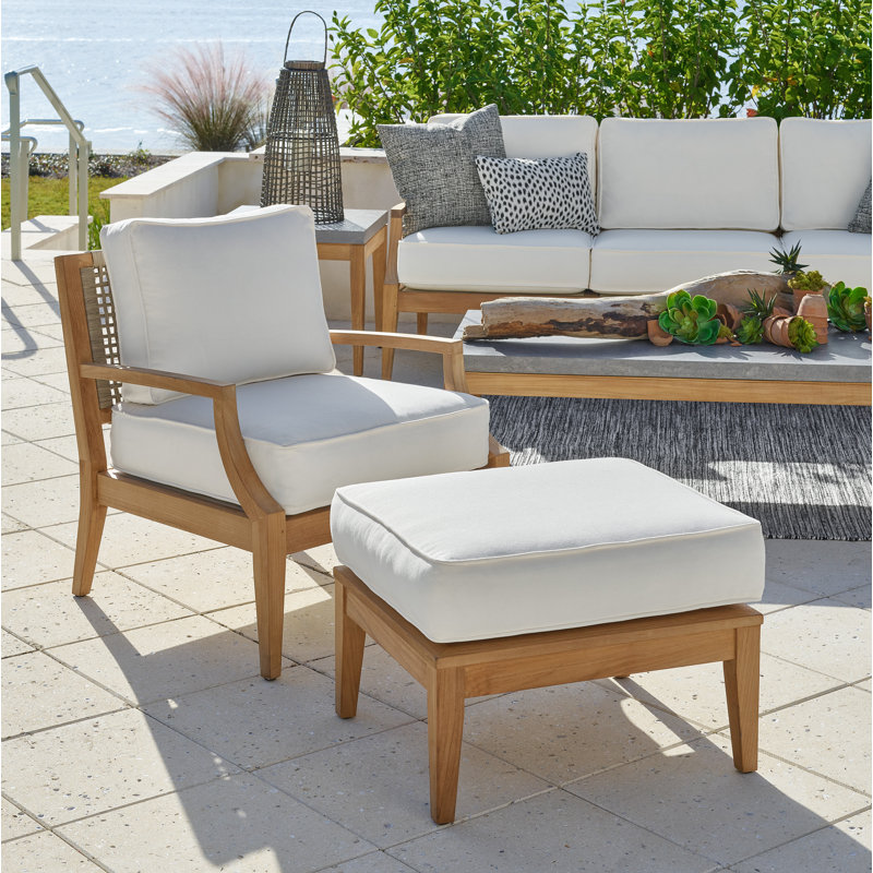 Chesapeake Coastal Teak Lounge Chair with Cushions