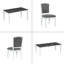 Ensemble de table de salle à manger extensible 78,1 pouces Rustic 7 pièces avec rallonge amovible de 18 pouces, 6 chaises de salle à manger rembourrées, 2 tiroirs intégrés-1840560690-1840560703-1840560691