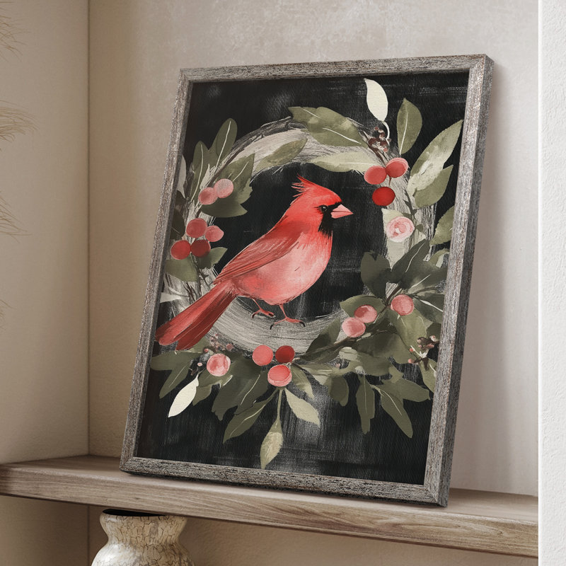«Christmas Holiday Art Cxxxiv», reproduction d'art encadrée - bois massif, H 11 po x l 9 po