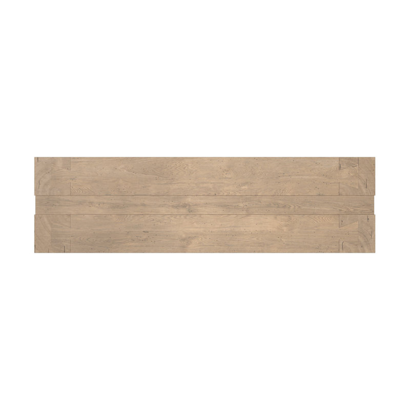 Abaso Console Table, 33" H x 72" W x 20.25" D, Whitewash Rustic Wormwood Oak