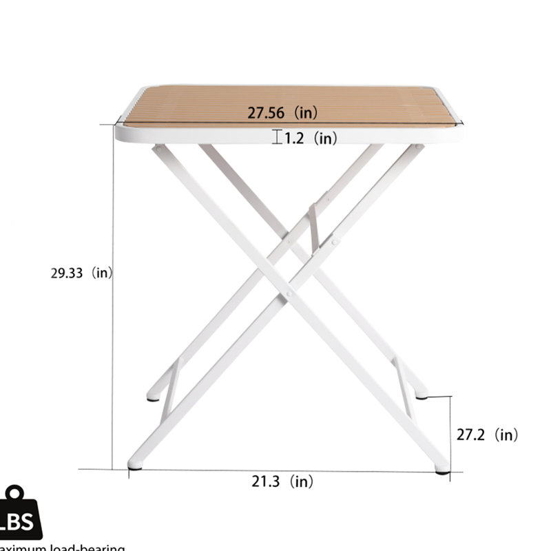4 fauteuils empilables en PP bleu gris et une table carrée pliante intérieure / extérieure, contour ergonomique, plateau de table avec pieds en métal de couleur kaki blanc