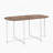 Modern 7-Piece Dining Table Set With Faux Marble Compact 55Inch Kitchen Table Set For 6, White+Cherry