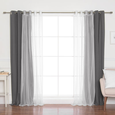 Paire de rideaux occultant en polyester Fortson Max