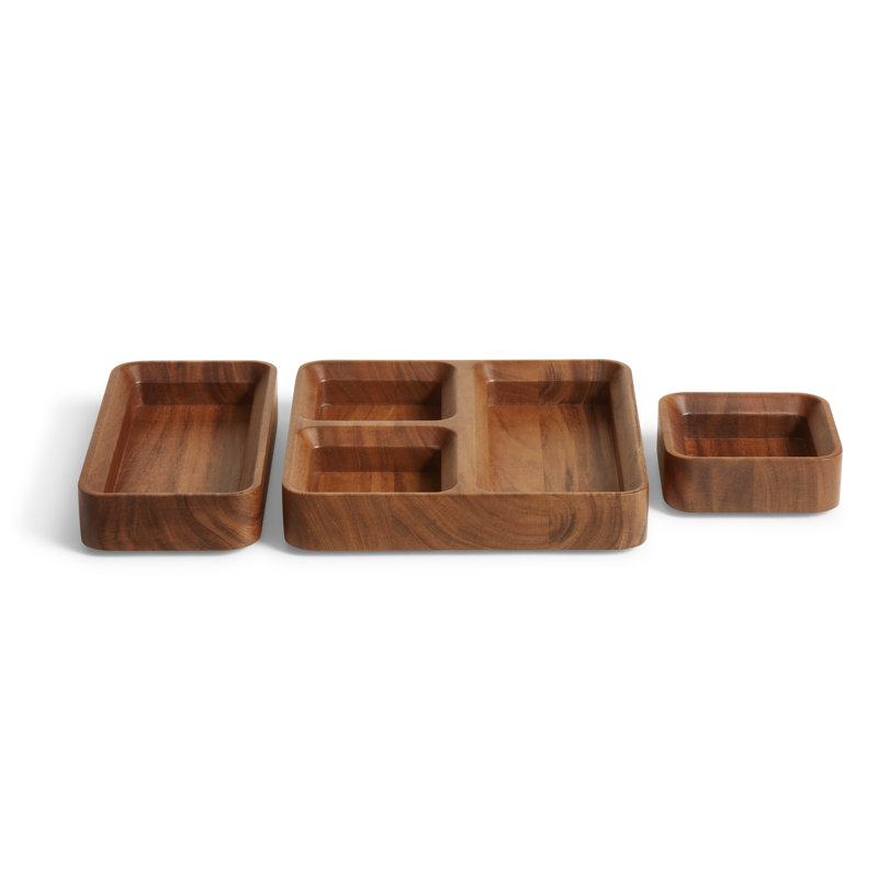 Square One Desk Organizer, Acacia
