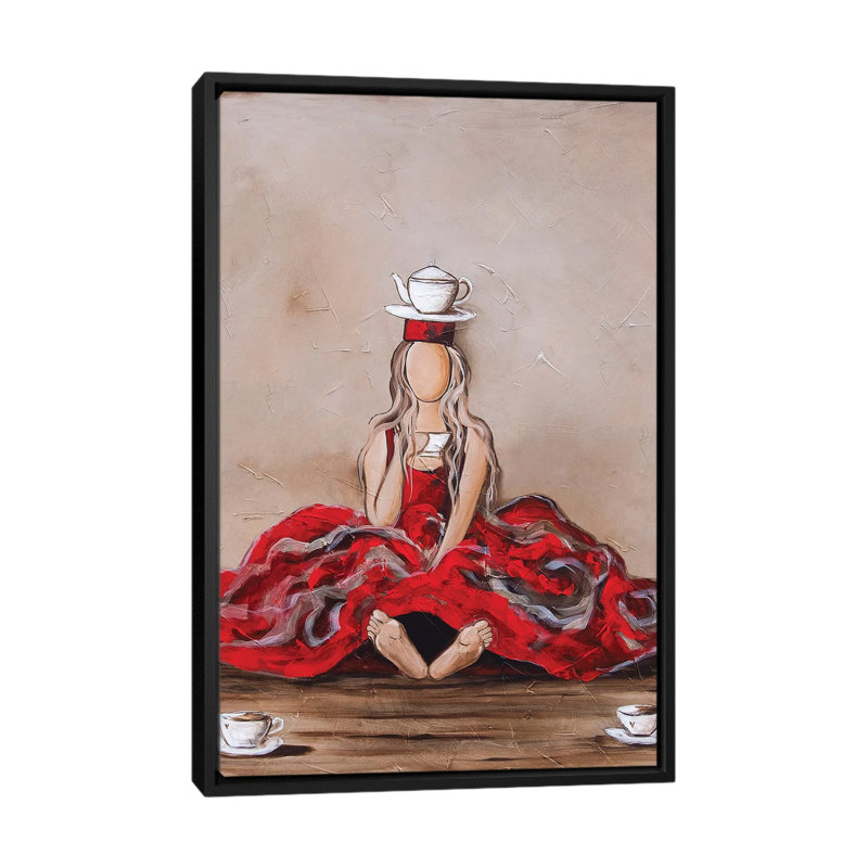 «She Don't Not Dwell On The Past», reproduction d'art sur toile encadrée, 48" H x 32" W, Noir