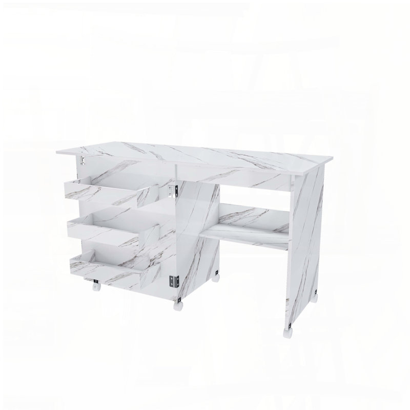 4-in-1 Folding Sewing Table with Lockable Wheels