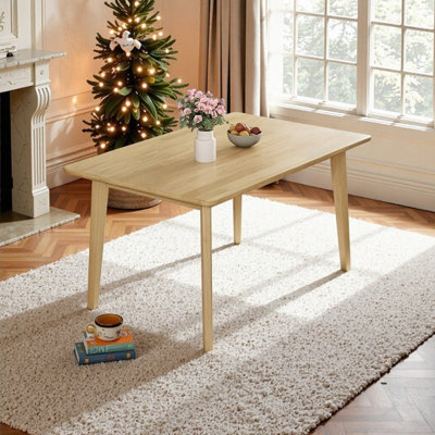 Dining Table With Solid Wood Frame, 47.24 L X 29.53 W X 30 H Multi-Functional Table