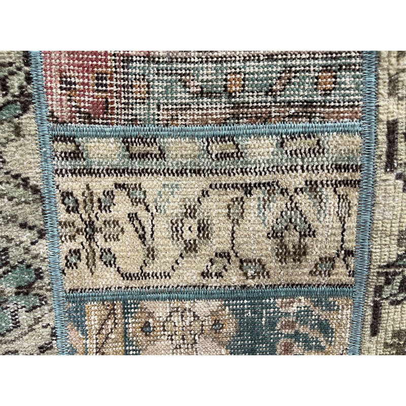 Tapis de couloir classique en laine 26,4 x 70,9 po