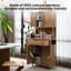Armoire de rangement double capacité en bambou à double porte