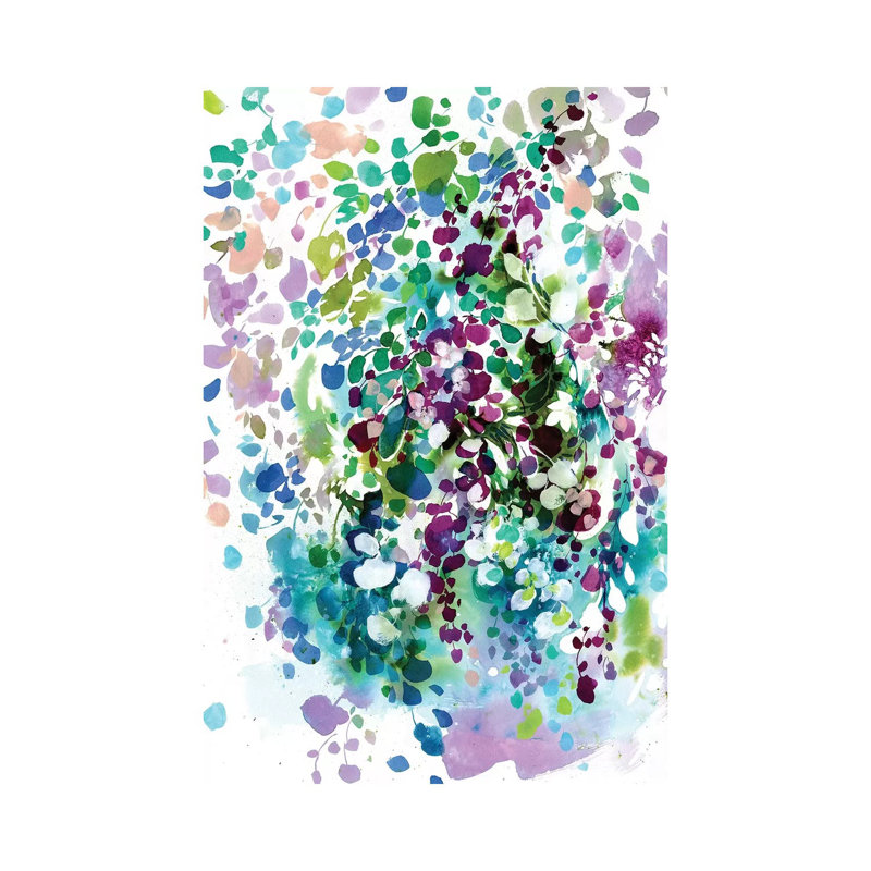 Petals And Leaves by CreativeIngrid - Painting on Canvas, Wrapped Canvas, 66.04 cm H x 45.72 cm W x 1.91 cm D