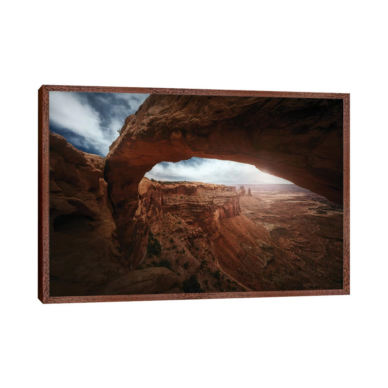 Mesa Arch by Juan Pablo De Miguel - Print on Canvas, Brown Framed, 45.72cm H x 66.04cm W x 3.81cm D