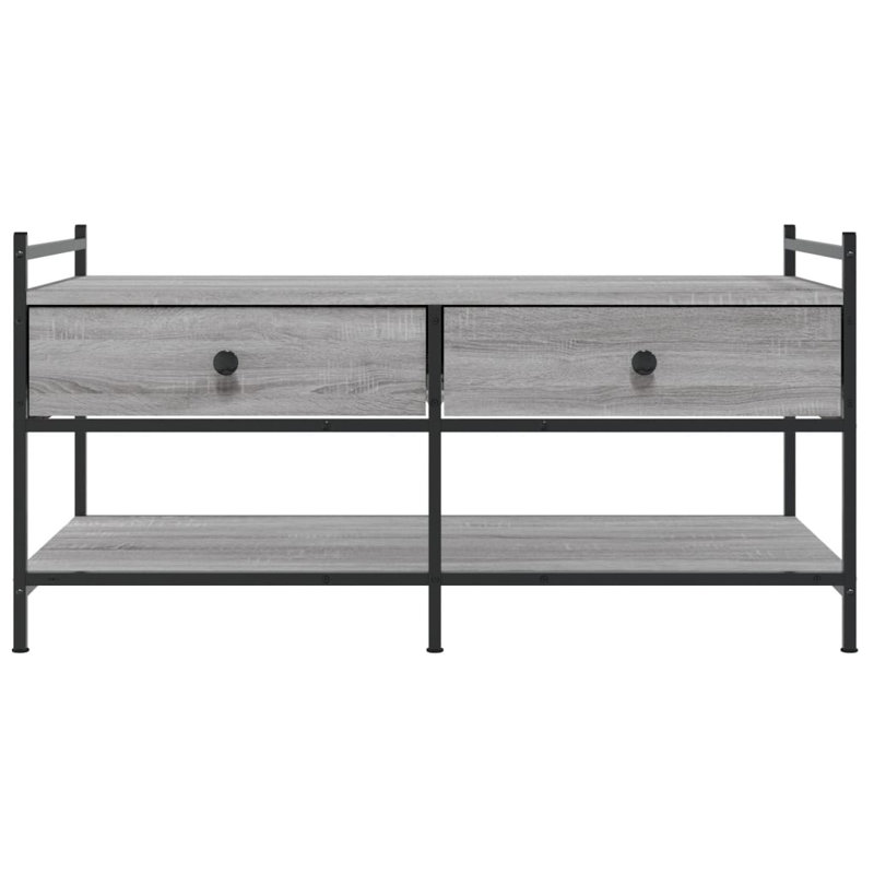 Hoch Four Leg Coffee Table with Storage, Grey Sonoma