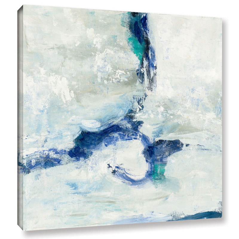 Blanc et bleu, impression sur toile tendue, H 36 po x l 36 po x P 2 po