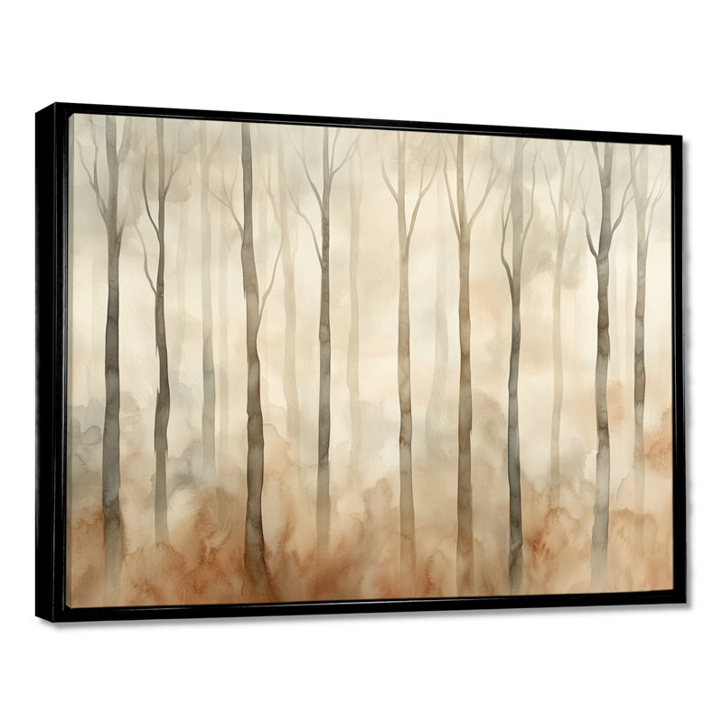 Celsie, Neutral Forest Canvas, Celsie, Cadre flottant noir, H 24 po x l 32 po