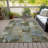 Machine Washable Indoor/Outdoor Xhevrie Green Rug-111928021