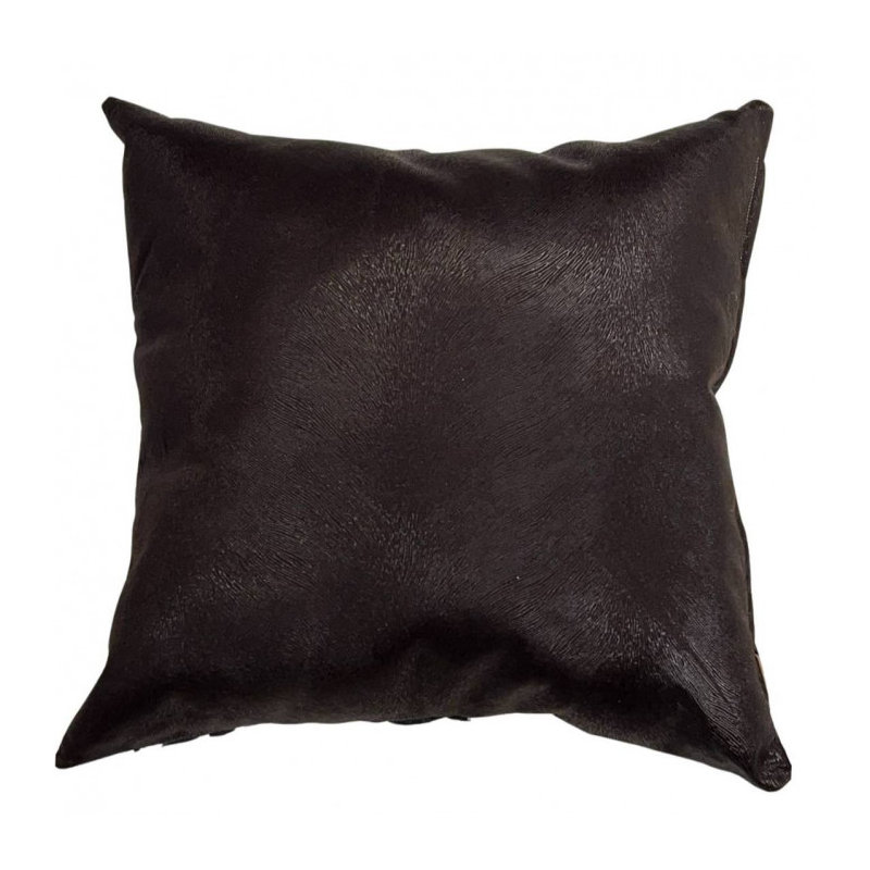 Coussin décoratif en velours, 20 po x 20 po, Motif floral blanc / noir
