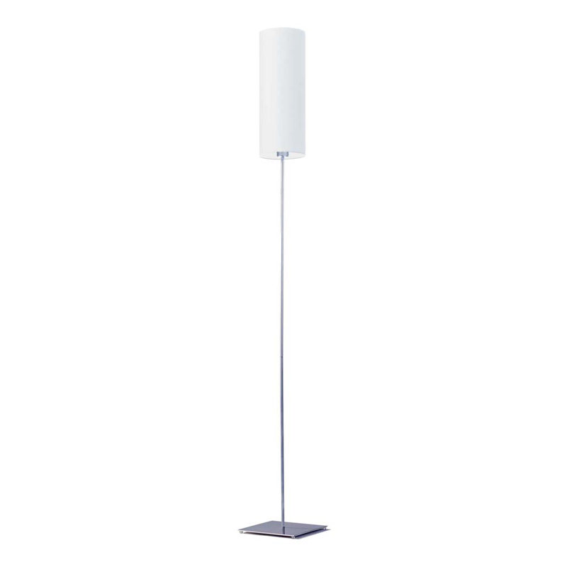 Florencja 165cm Traditional Floor Lamp, White, Silver