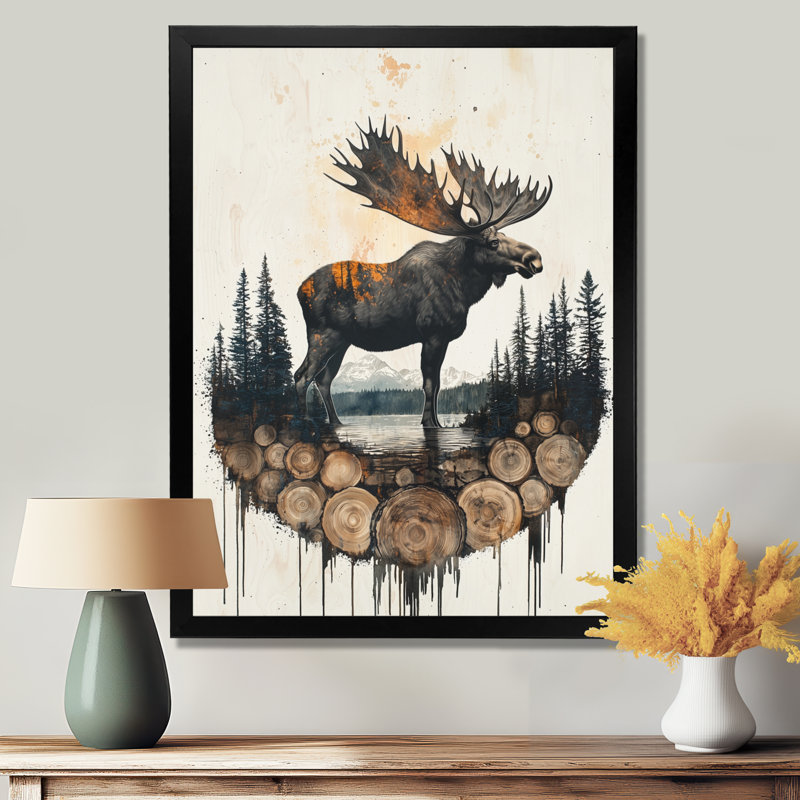 «Glennisha», reproductions d'art mural animaux, H 20 po x l 12 po, Picture Frame Print, Noir