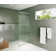 Aurora 30 in. x 78 in. Fully Frameless Fluted Radius Single Fixed Shower Panel