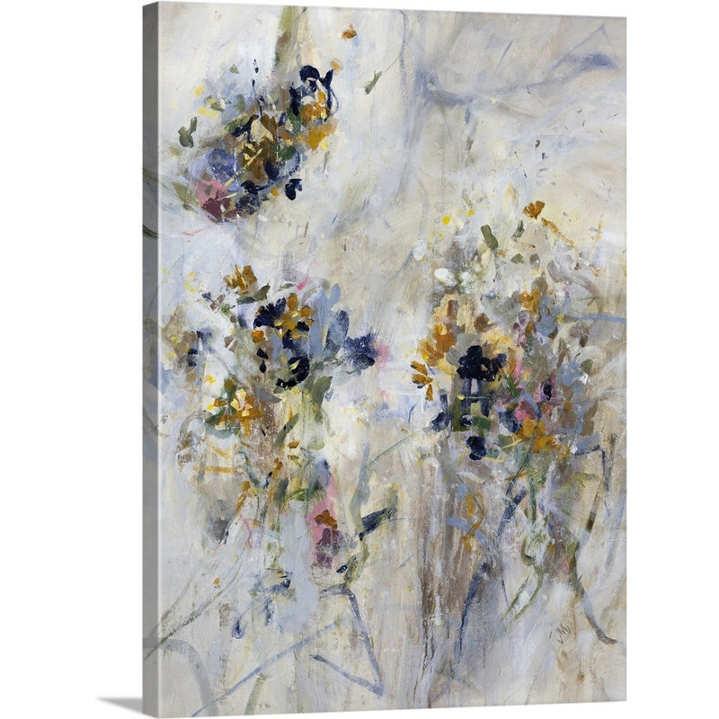 « blended pétales i », peinture sur toile, H 40 po x l 30 po x P 1,25 po, Toile tendue
