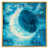 Toile avec cadre flottant or