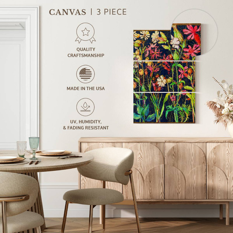 Fleur sauvage commune, H 38 po x l 24 po
