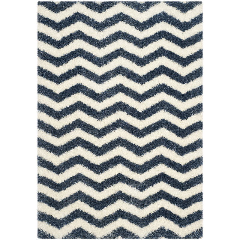Sgm-Amhold Shag Performance Chevron Rug, Rectangle 5'3" x 7'6"