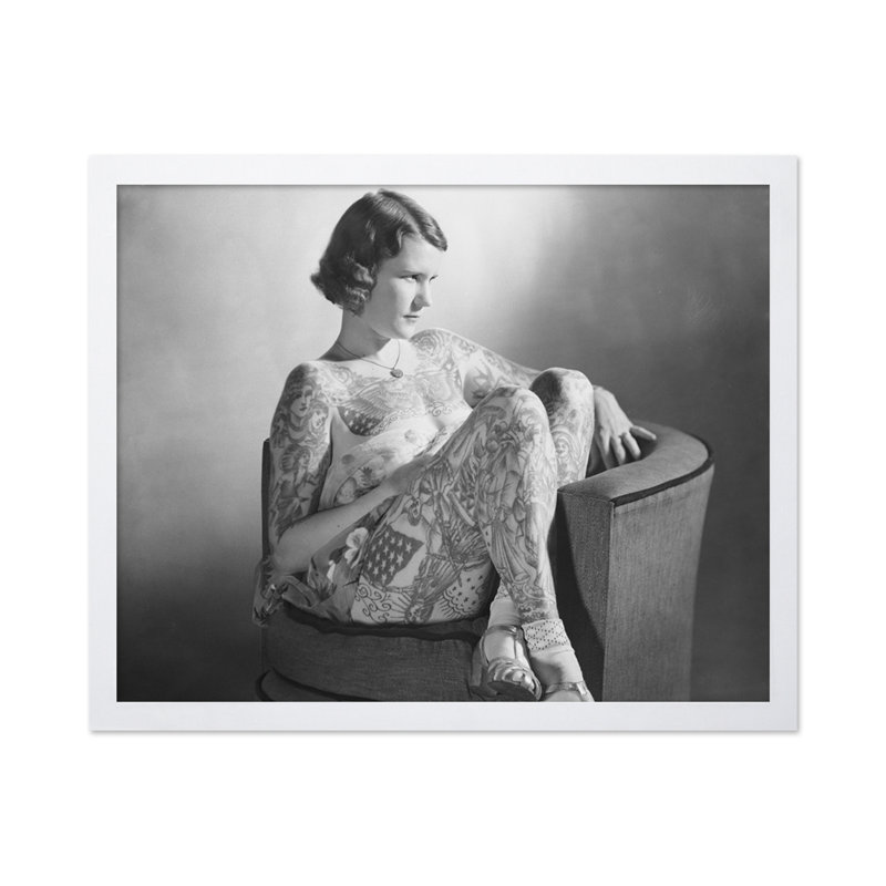Dame tatouée, Unframed, Canvas, 08"H x 10"W