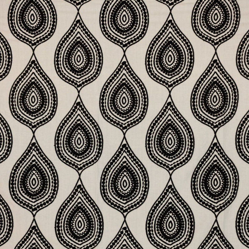 Tissu motif cachemire Jambi Suite, Onyx