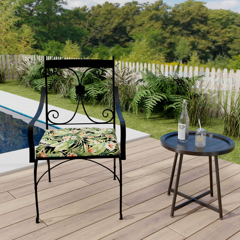 19" x 17" Outdoor Seat Cushion with Ties, Cypress Midnight