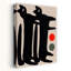Art mural abstrait chat noir et minimaliste noir contemporain-129093598
