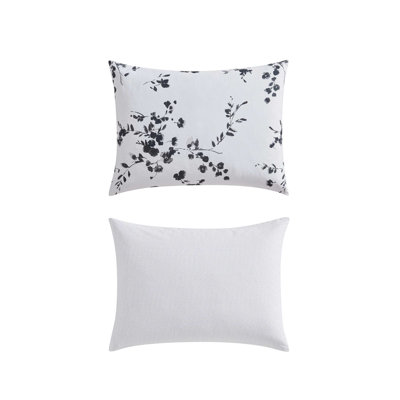 Ensemble d'édredon réversible gris Vera Wang