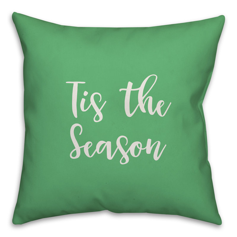 Coussin Tis the Season, Vert clair, Housse de coussin