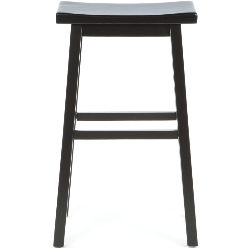 Kirkwood Solid Wood Counter Stool, Black, Bar Stool (30" Seat Height)