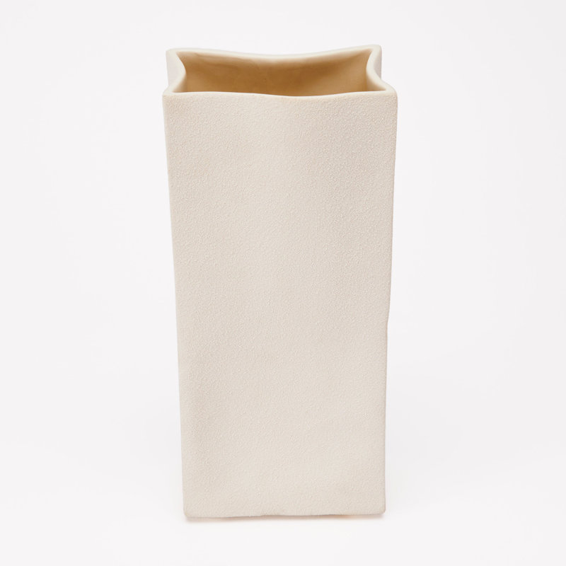 Rue Tall Vase, Raw Blanc