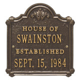 Chatham 4-Line Wall Address Plaque