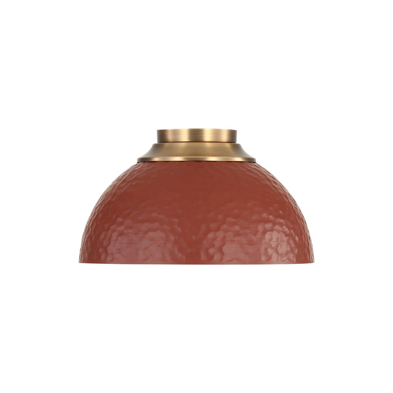 Felix 3-Light Flush Mount in Modern Brass, Brown