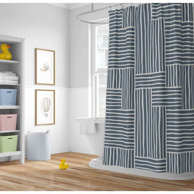 Grid Puz Ultra-Thin Lightweight Shower Curtain