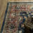 Jacqueli Vintage Bordered Traditional Blue/ Rust Washable Area Rug Mat-941501955