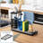 Nihome Multifunctional Diatomaceous Sink Caddy With Elevated Brush Holder For Space-Saving Storage