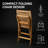 3-Piece Acacia Wood Folding Bistro Set - Outdoor Patio Furniture with Round Table and 2 Chairs, Teak Finish-371496605